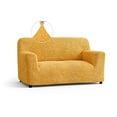 thumbnail image 1 of Housse de Causeuse - Housse de Canapé 2 Places - Housses en Tissu Polyester Doux - Housse de Meuble Extensible Ajustée en une Pièce - Microfibra Collection - Mango (Causeuse), 1 of 5
