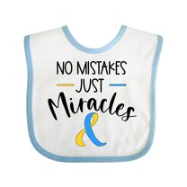 Inktastic No Mistakes, Just Miracles Down Syndrome Awareness Boys or Girls Baby Bib