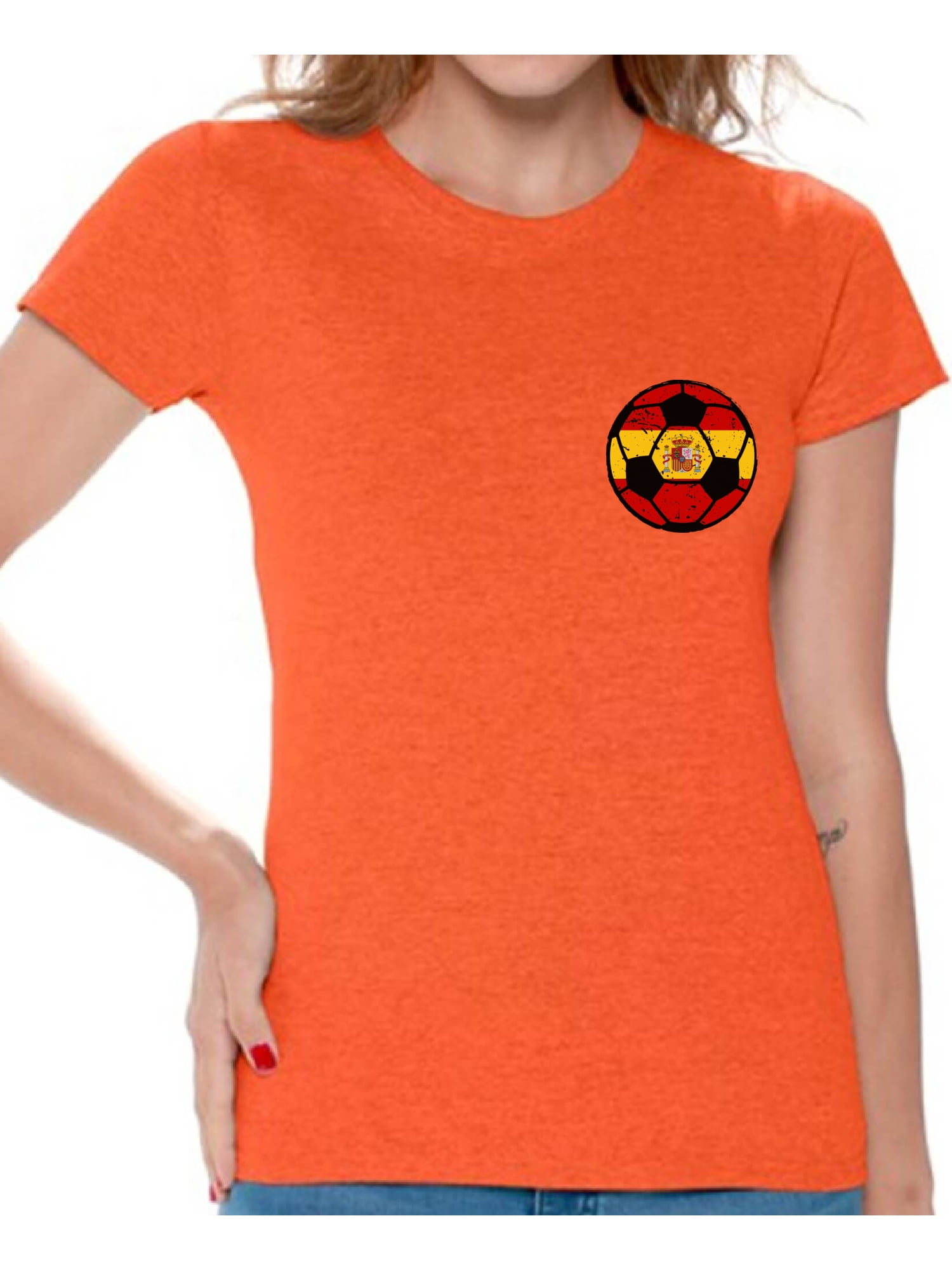 Awkward Styles Spain Soccer Shirt for Women Spanish Gifts Spain Shirts