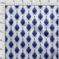 thumbnail image 3 of oneOone Cotton Cambric Medium Blue Fabric Ikat Sewing Fabric By The Yard Printed Diy Clothing Sewing Supplies 42 Inch Wide, 3 of 6