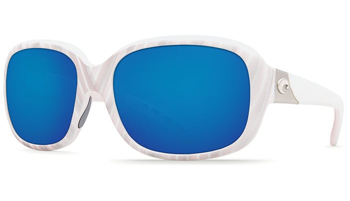 New Costa del Mar Gannet Polarized Sunglasses Seashell White/Blue 580P Women 