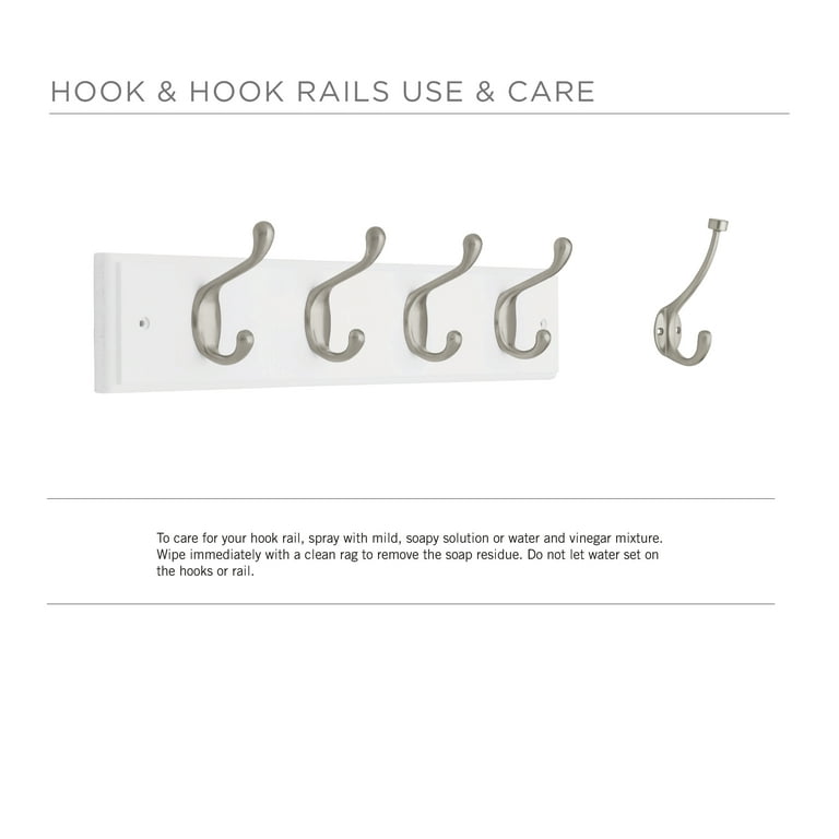 Franklin Brass 27 In. Wood Rack With 6 Heavy Duty Coat And Hat Hooks, Bark And Satin Nickel Franklin Brass 27 In. Wood Rack With 6 Heavy Duty Coat And Hat Hooks, Bark And Satin Nickel
