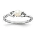 thumbnail image 3 of 925 Sterling Silver Rhodium-Plated Freshwater Cultured Pearl Ring Size 7, 3 of 5