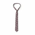 thumbnail image 4 of Necktie, Lace Look Rose Flowers Art, 3.7", Pale Pink Charcoal Grey, by Ambesonne, 4 of 4