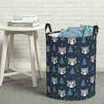 thumbnail image 6 of Lsque Cute Christmas Tree Raccoon Pattern Laundry Hamper Basket, Tall Woven Rope Hamper Basket for Clothes, Lightweight Storage Basket, Collapsible Waterproof-Medium, 6 of 6