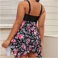 thumbnail image 4 of Swimsuit Women Print One-piece Plus Size Sexy Sling Bikini Bottoms Beachwear Swimwear #77 Pink, 4 of 6