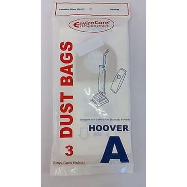 EnviroCare 3-Pack Hoover Type A Vacuum Bags (Model 809SW) – Genuine Filter Media For Upright Top-Fill Vacuums