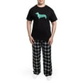 thumbnail image 5 of CafePress - Dachshund Silhouette Men's Dark Pajamas - Men's Dark Loose Fit Cotton Pajama Set, 5 of 7