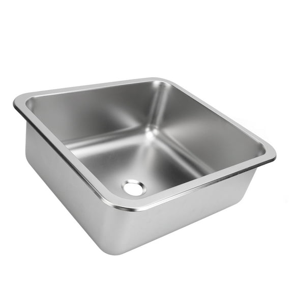 RV Sink, Stainless Steel Drop In Bar Sink Large Capacity Rectangular Topmount Hand Wash Basin Sink Small Single Bowl Sink with 1.6in Drain Hole for Caravan Boat