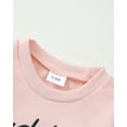 thumbnail image 4 of Kucnuzki 3 Months Newborn Baby Girls Outfits Set 6 Months Girl Winter Clothes Long Sleeves Letter Print Pullover Sweatshirt Tops Camouflage Pants Warm Clorhing 2pcs Pink, 4 of 8