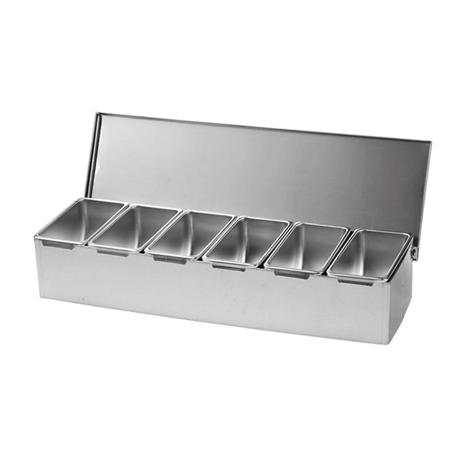 Organizador de condimentos de acero inoxidable, contenedores de