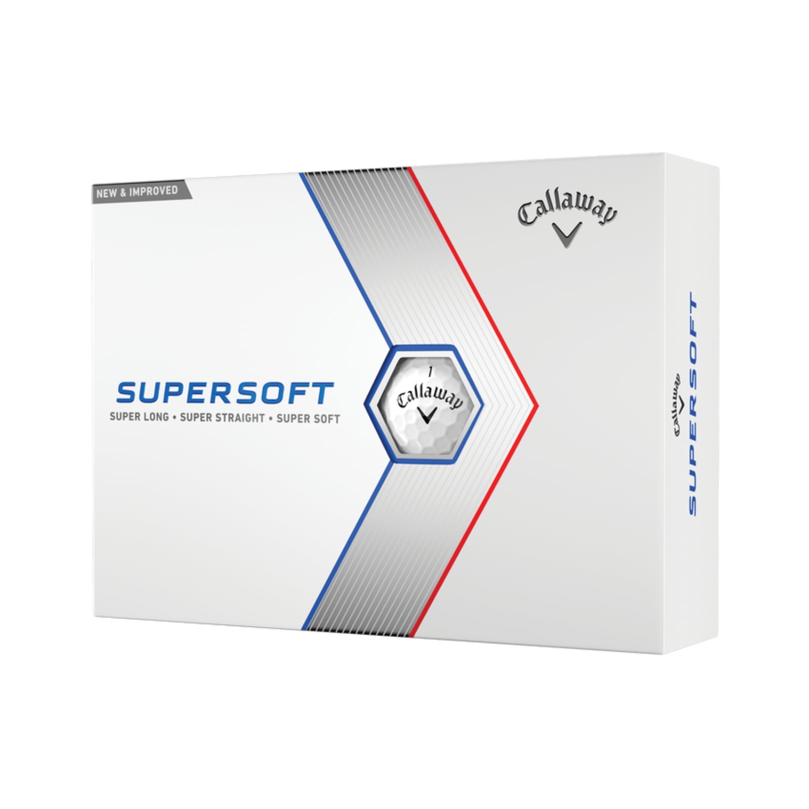 (4 pack) Callaway Golf 2023 Supersoft Golf Ball-White 12pk