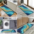 thumbnail image 6 of Dark Blue Marble Gold Line Pattern Kitchen Rug Mat,Kitchen Runner Rugs Non Skid Washable,Decorative Kitchen Floor Mats for Kitchen,Sink,Laundry,17"x47.2", 6 of 7