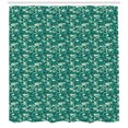 thumbnail image 3 of Ambesonne Nautical Shower Curtain, Underwater Animals, 69"Wx75"L, Teal Dark Teal and Cream, 3 of 3