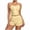 Yellow, variant on Posijego Women's Two Piece Sets Ruffled Camisoles Tank Tops and Shorts Summer Beach Causal Vacation Outfits for Women