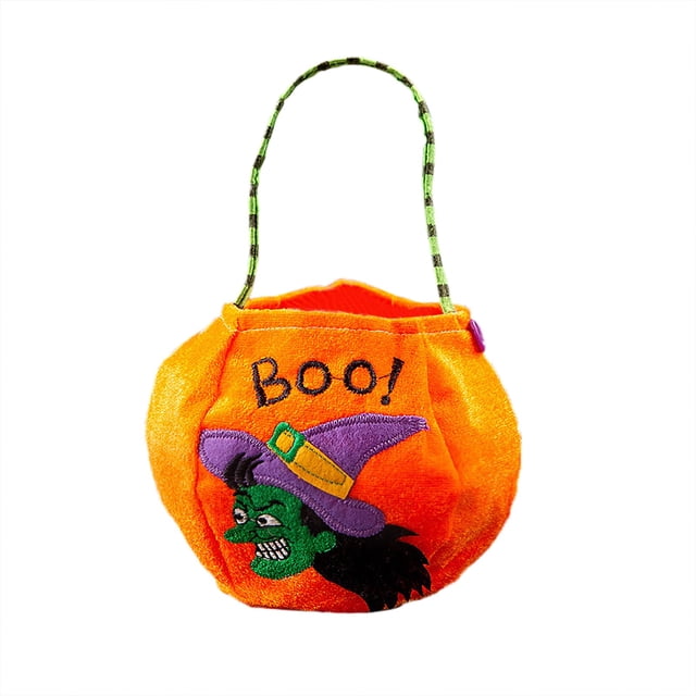 Sac Fourre-Tout Halloween « Trick Or Treat » Réutilisable pour Bonbons, Cadeaux, Épicerie
