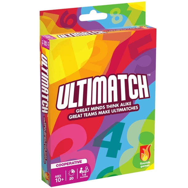 Fireside Games Juego de cartas cooperativo Ultimatch Fácil de aprender combinando colores y números - Diversión adictiva para niños, adolescentes y adultos de 10 años en adelante - De 1 a 5 jugadores