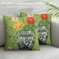thumbnail image 3 of Nawypu  Throw Pillow Cover Home Decorative Square Chinoiserie Blue and White Porcelain Vase Flower Colorful Vase Cushion Covers  Home Decor Flower Pillow Cover, 3 of 5