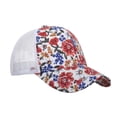 thumbnail image 5 of Siminsem Fashion Flowers Print Baseball Cap for Women Men Under $8 Breathable Mesh Hip Hop Sun Hat for Beach Sport UPF 40+ Lightweight Quick Dry Outdoor Cap with Flat Visor and Adjustable Strap, 5 of 6