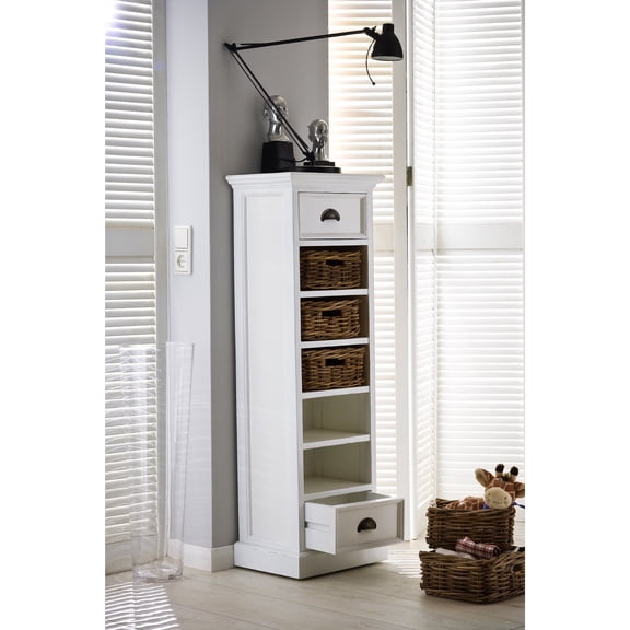 NovaSolo Halifax Tall Storage Unit in Pure White