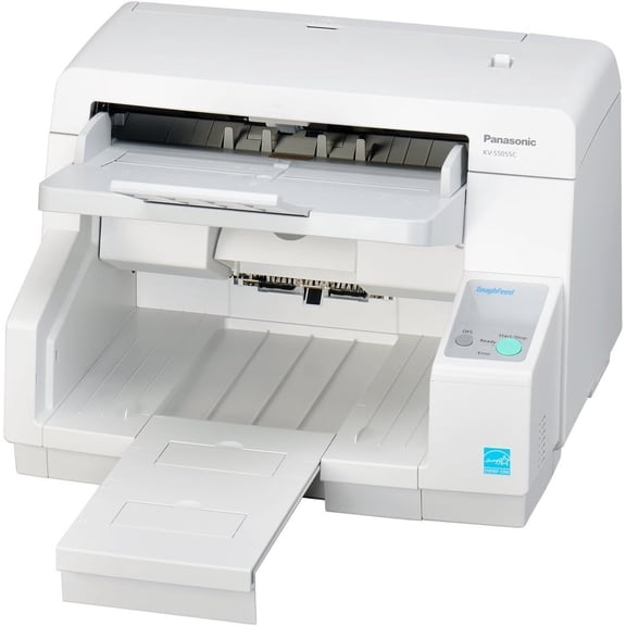 Restored Panasonic KV-S5055C High-Speed Sheetfed Document Scanner Duplex, 55 ppm Simplex / 110 ipm Duplex, 100-Sheet ADF, 600 dpi Optical / 1200 dpi Interpolated (Refurbished)