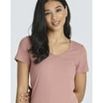 thumbnail image 5 of 5 Pack: Women's Soft Ribbed Short Sleeve V-Neck T-Shirt Casual Summer Tee Shirts, 5 of 6