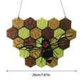 thumbnail image 3 of Harpily Home Decor Stained Glass Window Hanging Honeycomb Multicolor Butterfly Stained Glass Panels Garden Window Ornament, 3 of 4