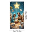 thumbnail image 3 of WWC Christmas Door Cover, 71" x 35" Festive Wall Backdrop, Indoor Outdoor Hanging Christmas Decorations for Front Door Holiday Party Decor, 3 of 6