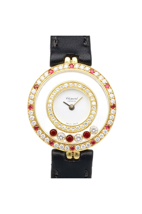 Pre-Owned Chopard Happy Diamonds Watch, 20/5448-21, Quartz, Women's, Diamond Bezel,... (Good)