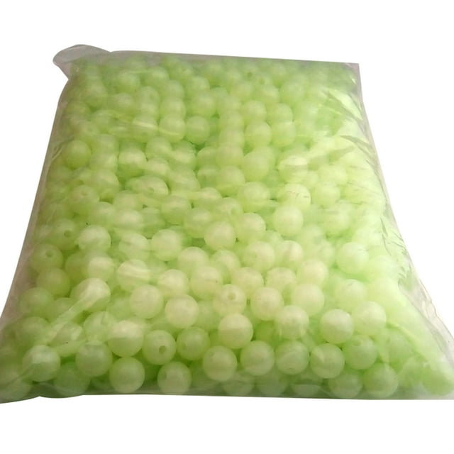 Trayknick 100Pcs/Bag Luminous Beads Multi-use Bright-colored Plastic Night Luminous Beads for Fishing