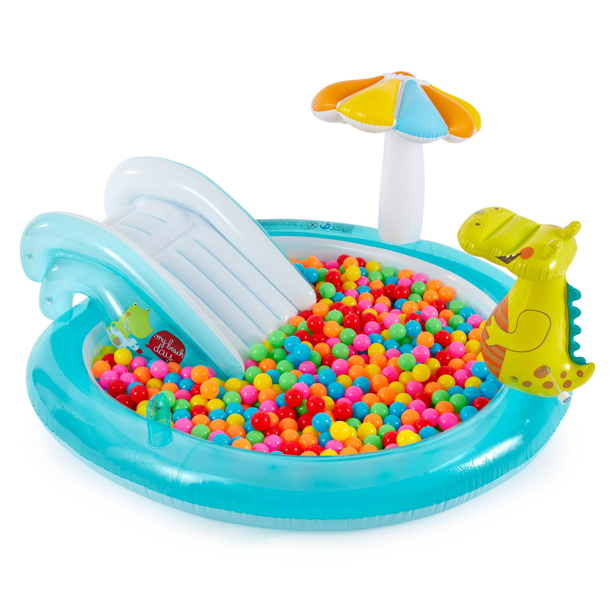 Intex Gator Outdoor Inflatable Kiddie Pool Water Play Center (3 Pack)