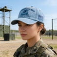 thumbnail image 4 of Veteran Printed Baseball Cap Patriotic Design Adjustable Casual Hat for Daily Wear Outdoor Activities Female Veteran Identity Statement Headwear(Blue), 4 of 6