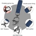 thumbnail image 2 of Leather Car Keychain – Universal 360° Rotatable Key Holder with Anti - Lost D - Ring for Men & Women, 2 of 5