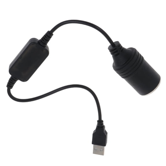 Power Converter Cord USB 5V to 12V Car Accessory Socket Female Adapter Cable 35cm Length for Driving Recorder Car Fan
