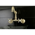 thumbnail image 2 of Kingston Brass KS3223AX Vintage 6" Adjustable Center Wall Mount Kitchen Faucet, Antique Brass, 2 of 3