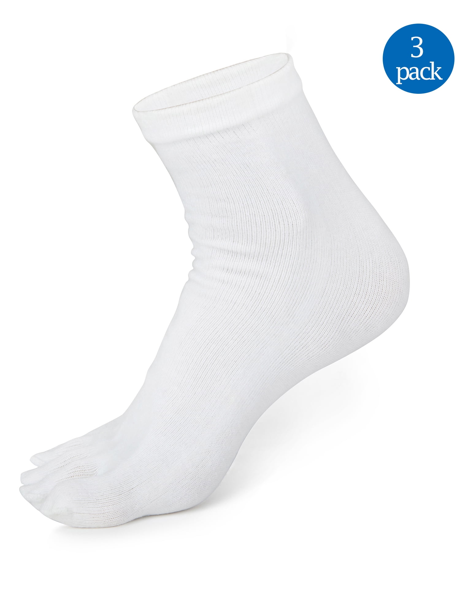 Florata Mens Toe Socks Cotton Athletic Running Ankle Five Finger Crew