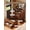 Walnut + MDF+glass+b, variant on (60cm) 3 in 1 Vanity Desk with Plip Top Mirror, Small Make Up Vanity Set with Visible Glass Desktop, Compact Makeup Vanity with 3 Drawers, Dressing Table for Bedroom (Walnut Color)