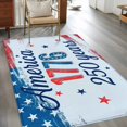 thumbnail image 3 of Independence Day Washable Area Rugs 2.7'x5', 1776 America 250 Years Vintage Country Red Blue Low Pile Throw Living Room Rug Non-Slip Sturdy Edge Binding Carpet for Indoor Entryway Bedside Kitchen, 3 of 9