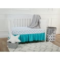 thumbnail image 2 of American Baby Company 100% Natural Cotton Percale Ruffled Crib Skirt, Aqua, Soft Breathable, for Boys and Girls, 2 of 5
