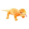 thumbnail image 4 of Animal de peluche lagarto decoración compañero suave dibujos animados abrazable lindo realista Naranja, 4 of 9