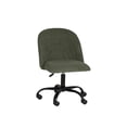 thumbnail image 1 of Linon Chaise de Bureau Pivotante Réglable Stormy Base en Métal Noire en Tissu Vert, 1 of 17