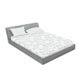 thumbnail image 2 of Ambesonne Geometric Fitted Sheet & Pillow Sham Set, Circuit Band, Queen, Grey, 2 of 2