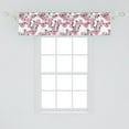 thumbnail image 2 of Ambesonne Peony Window Valance, Blooming Art Romantic Garden, 54" X 12", White Pink and Green, 2 of 3