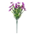 thumbnail image 1 of Ramo de flores violetas artificiales, planta falsa para jardín de casa con tallos verdes Púrpura, 1 of 9
