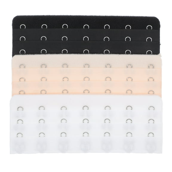 Masteelf 3pcs Bra Extender 3 Rows 7 Hooks Soft Elastic Closure for Underwear Models