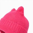 thumbnail image 5 of NOLDARES Kids Beanie Hat for Winter with Earfalp Children Cute Cat Ears Toddler Girls Boys Warm Wool Knit Ear Flap Cap(K134-Hot Pink), 5 of 5