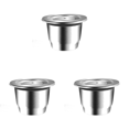 thumbnail image 1 of Cápsula Reutilizable de Acero Inoxidable Cesta Recargable para Café Nespresso (A) 3 Piezas, 1 of 2