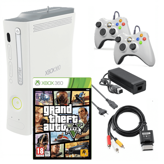 Restored Xbox 360 Original White Video Game Console with 20 GB Data Storage