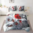 thumbnail image 3 of Manfei Christmas Cardinal Bird 7-Piece Twin Bedding Sets,Brown Pine Cone Bedding Comforter Set,Red White Brown Sheet Sets For Girls Kids,Super Cozy Room Decor Reversible, 3 of 9