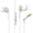 White, variant on 3.5mm Wired Earbuds with Microphone, In-Ear Earphones for iOS and Android Smartphones, Laptops, MP3, Gaming, Walkman - Noise Isolating, Powerful Bass, 3.9ft Tangle-Free Cable